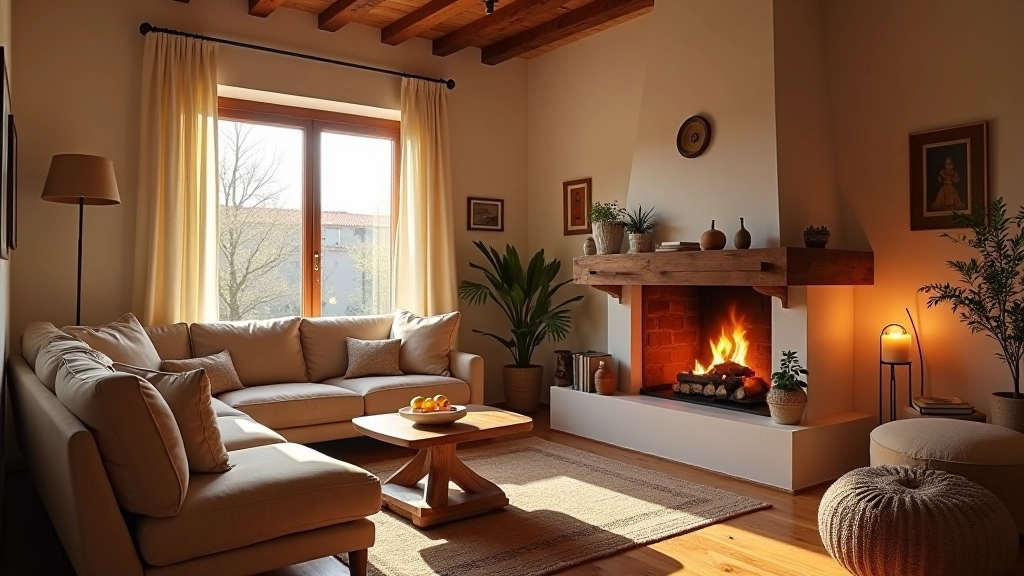 Casa portuguesa com isolamento térmico e cortinas quentes durante o inverno